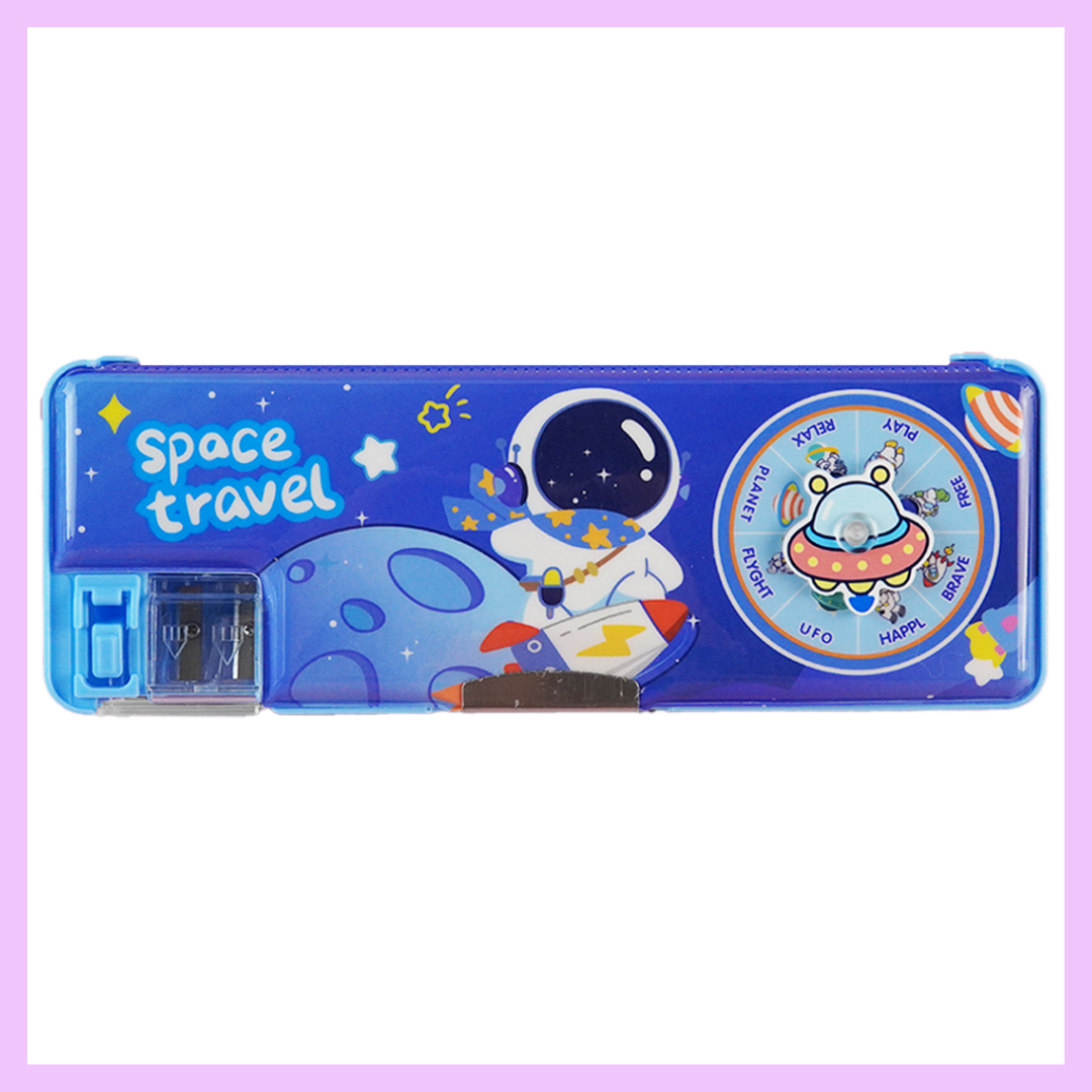 Pencil Box  2 compartments with Spinner_Space
