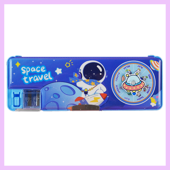 Pencil Box  2 compartments with Spinner_Space