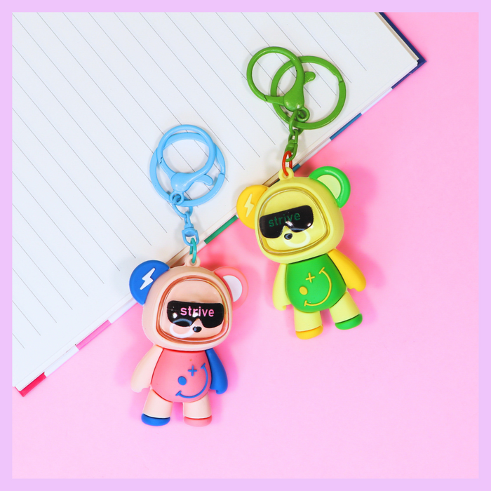 Teddy bear light keychain alternate view