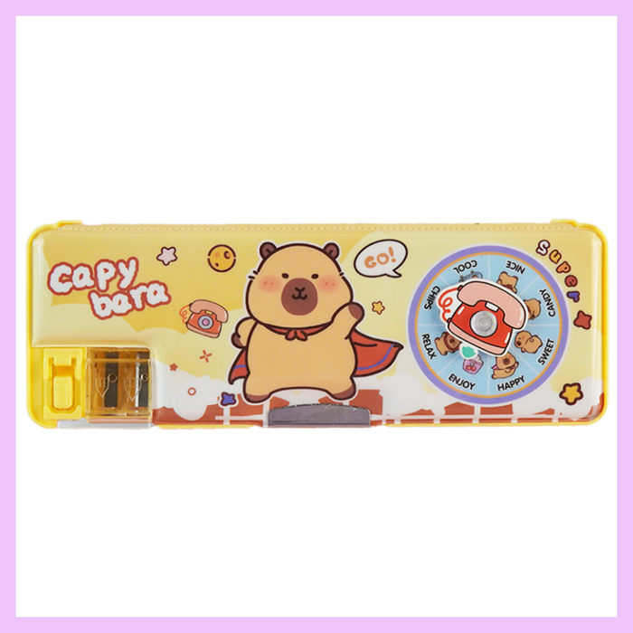 Pencil Box  2 compartments with Spinner_Cappy Bara