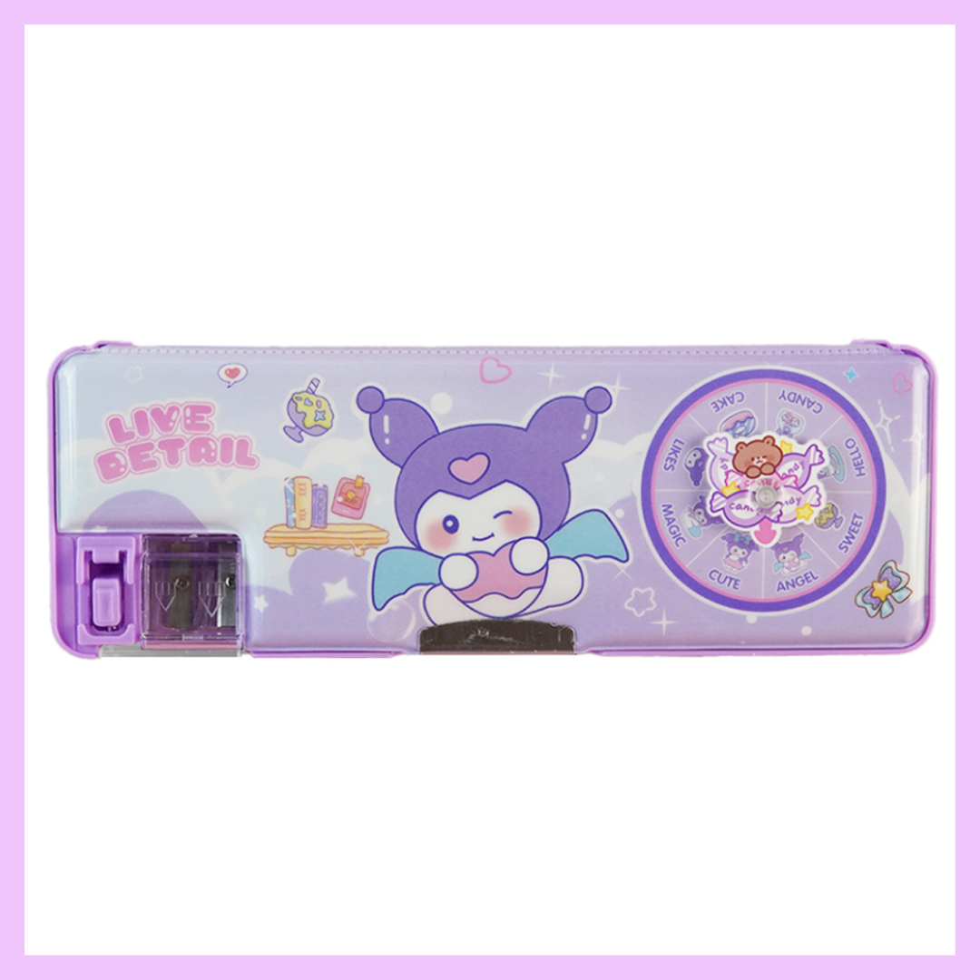 Pencil Box  2 compartments with Spinner_Kuromi