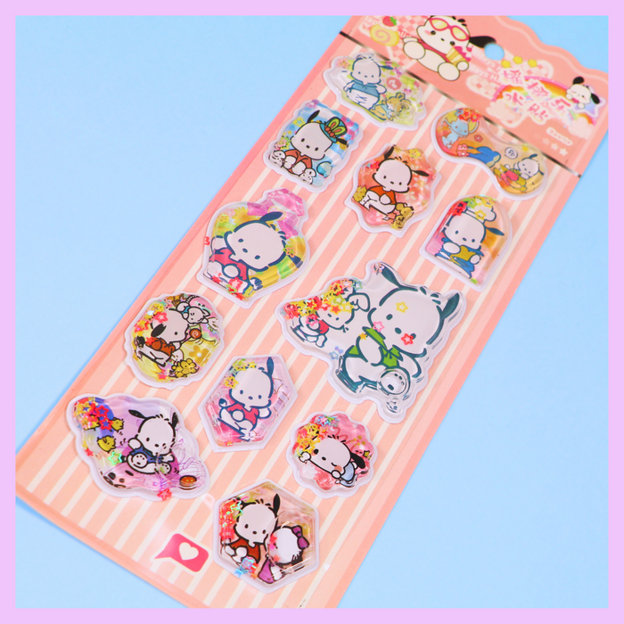 Sanrio water stickers - Pochacco design