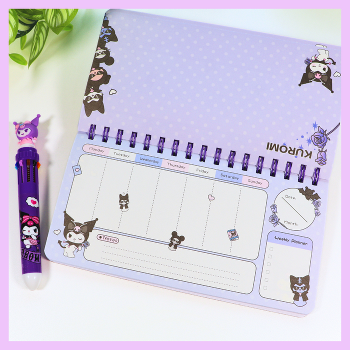Sanrio weekly planner character cover