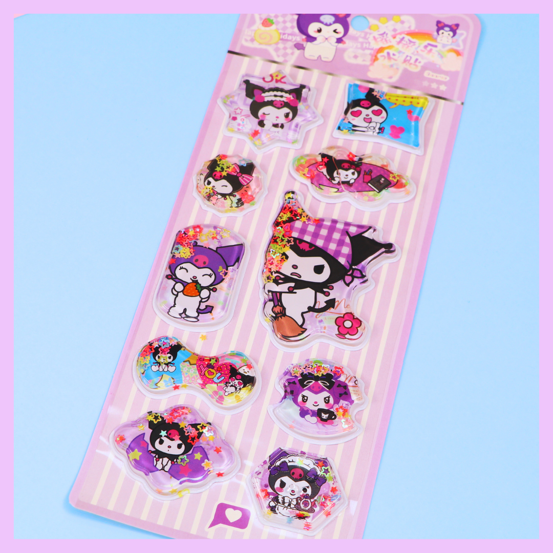 Sanrio water stickers - Kuromi design one