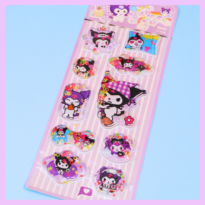 Sanrio water stickers - Kuromi design one