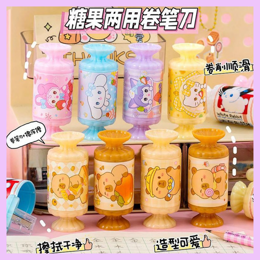 Candy Pencil Sharpener with Eraser