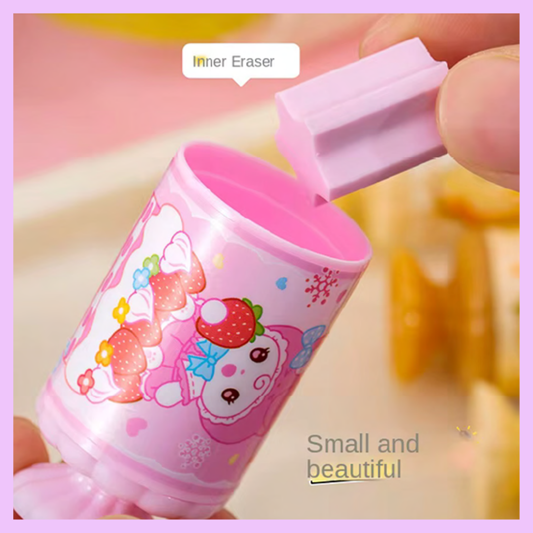 Candy Pencil Sharpener with Eraser