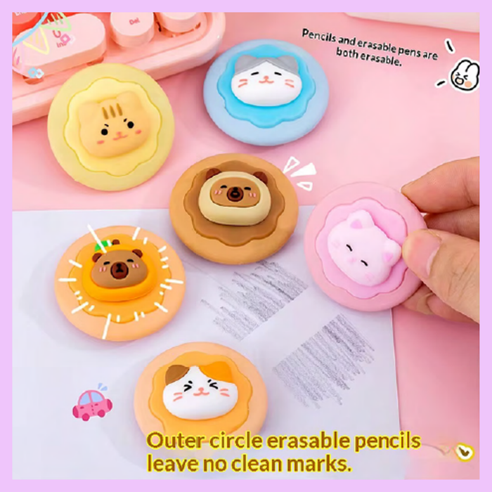 Cute cat donut eraser for school stationery