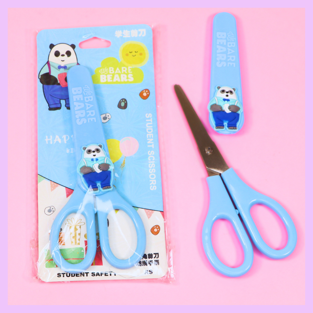 Light blue kawaii student scissors