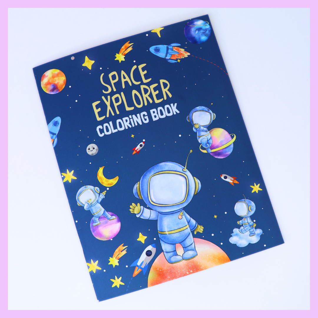 Space colouring book for kids