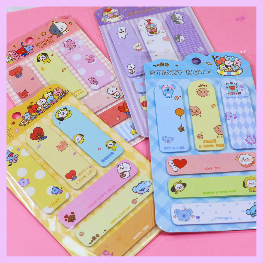 Rectangular sticky notes for study and stationery