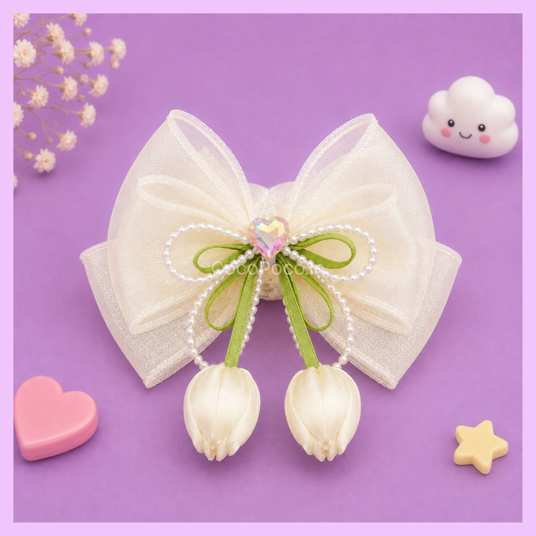 Tulip hair clip in pastel colours