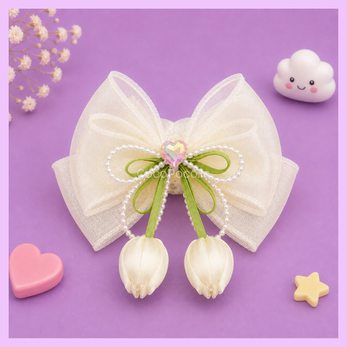 Tulip hair clip in pastel colours