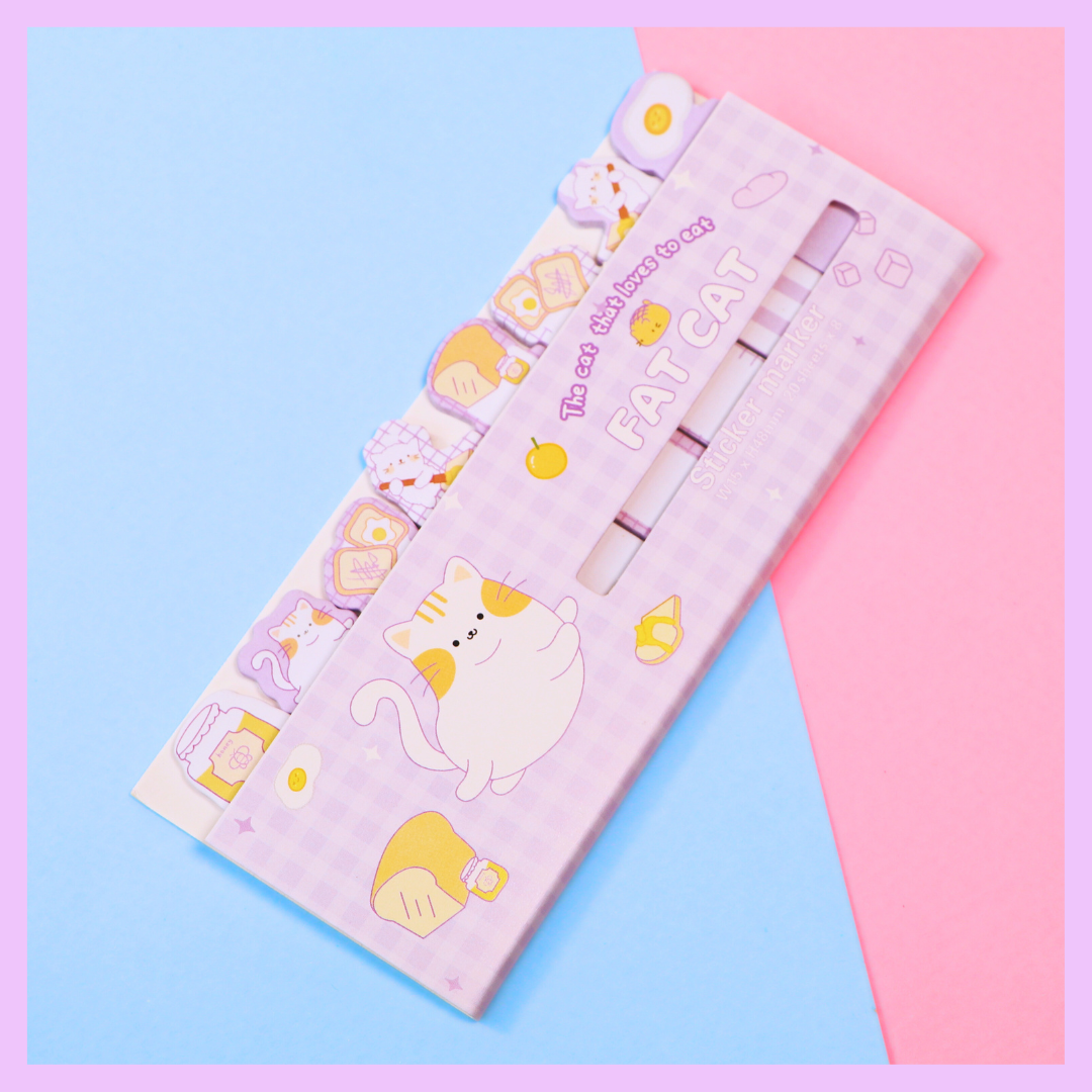 Purple small sticky notes