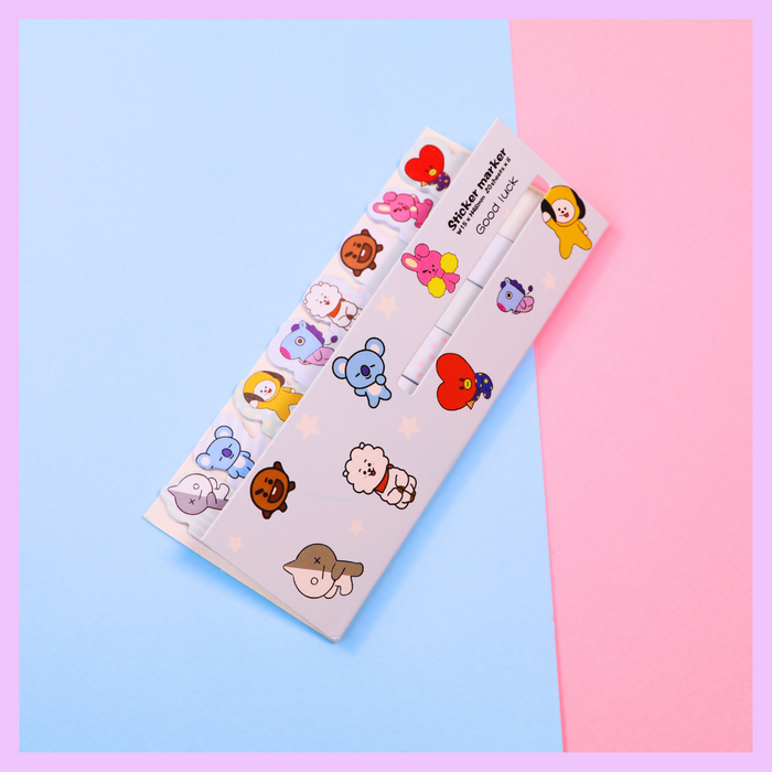 Blue small sticky notes