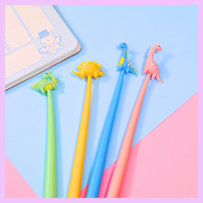 Dinosaur shake gel pen character design