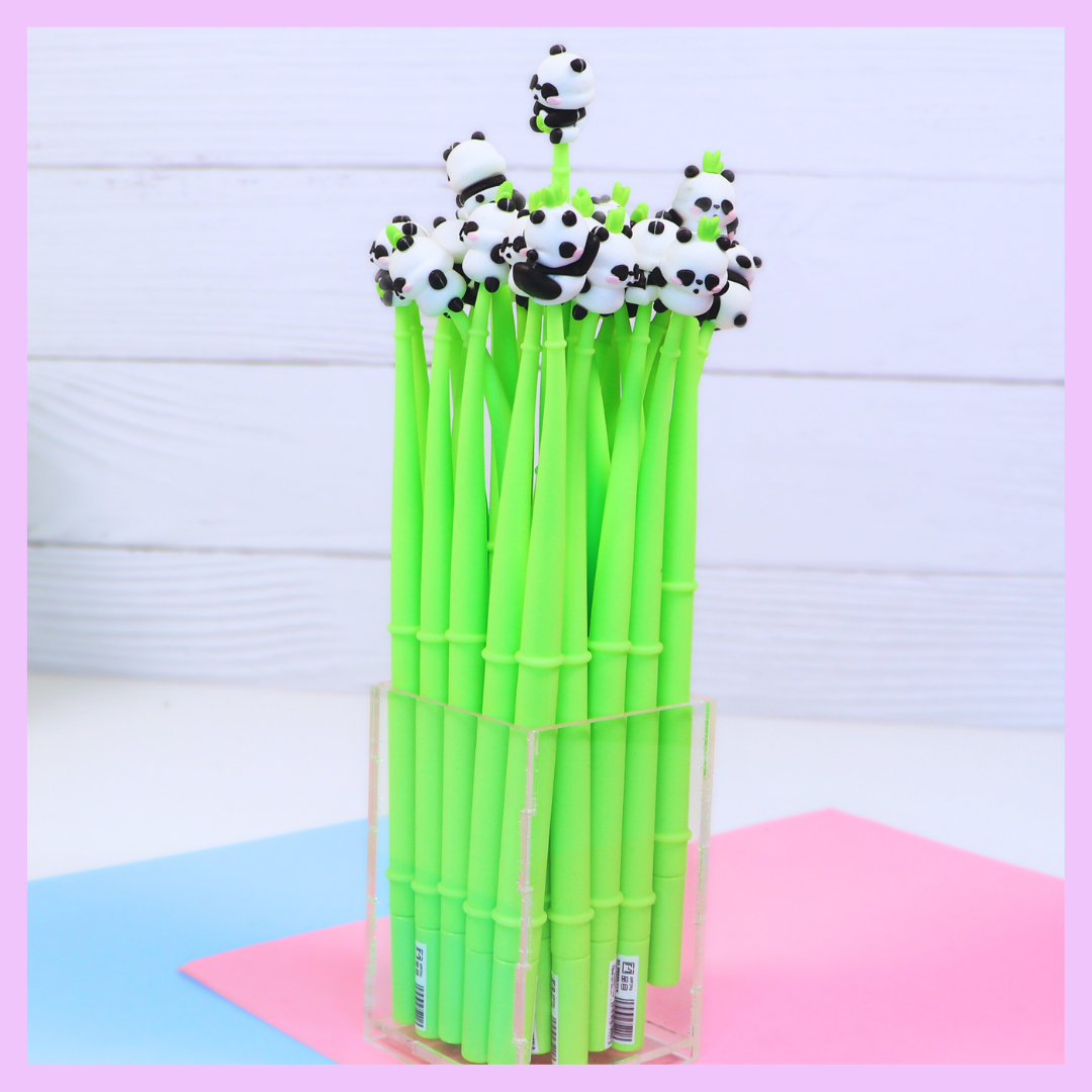 Cute panda shake gel pen for school stationery