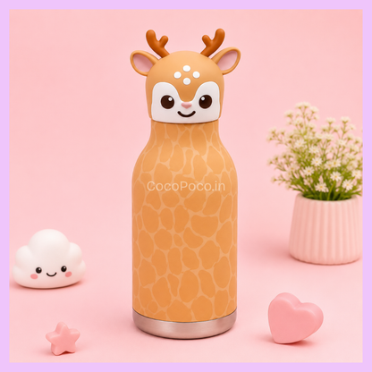 Viral Chicu Tom 3D Animal Insulated Stainless Steel Water Bottle (480ml)