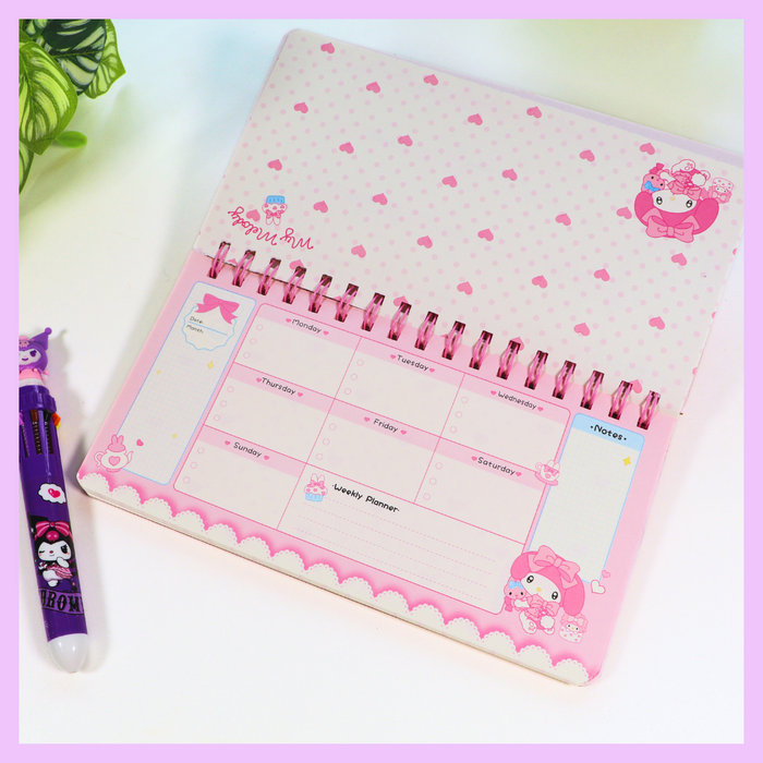 Sanrio weekly planner character design