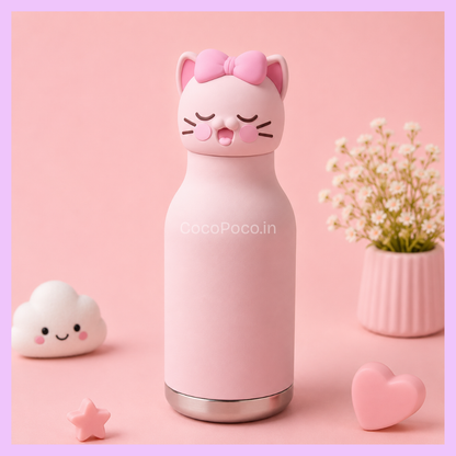 Viral Chicu Tom 3D Animal Insulated Stainless Steel Water Bottle (480ml)