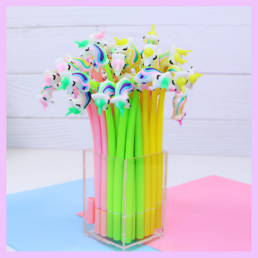 Unicorn shake gel pen for school stationery