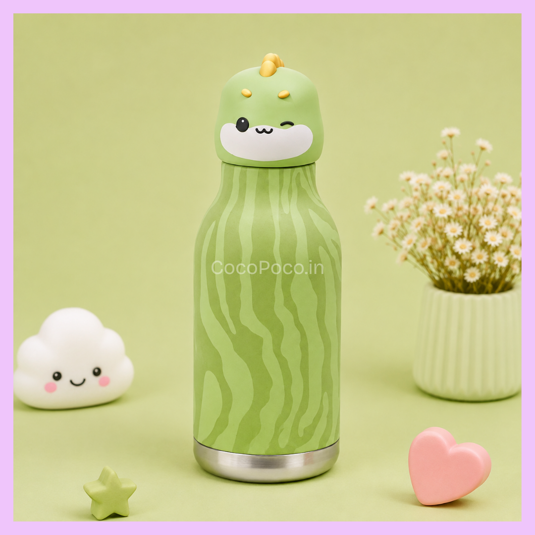 Viral Chicu Tom 3D Animal Insulated Stainless Steel Water Bottle (480ml)