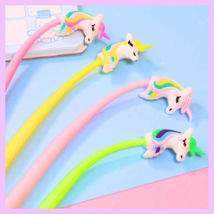 Unicorn shake gel pen character design