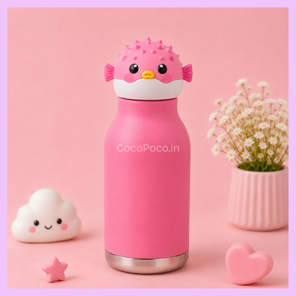 Viral Chicu Tom 3D Animal Insulated Stainless Steel Water Bottle (480ml)