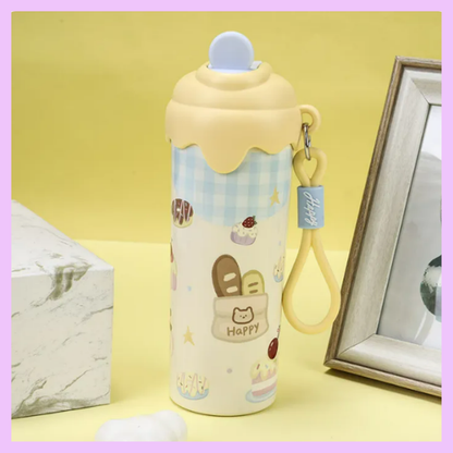 Food Theme Steel Water Bottle_Yellow