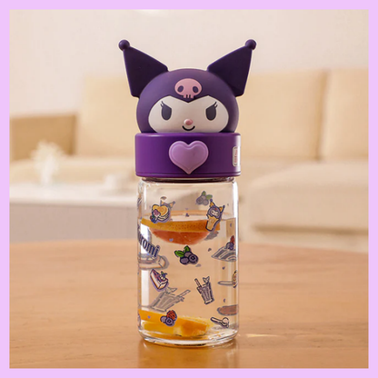 Luxury Glass Kuromi Bottle