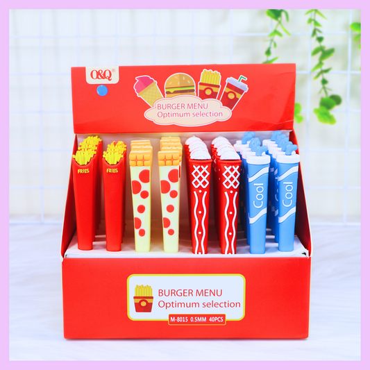 Food Theme Pens -Burger Menu