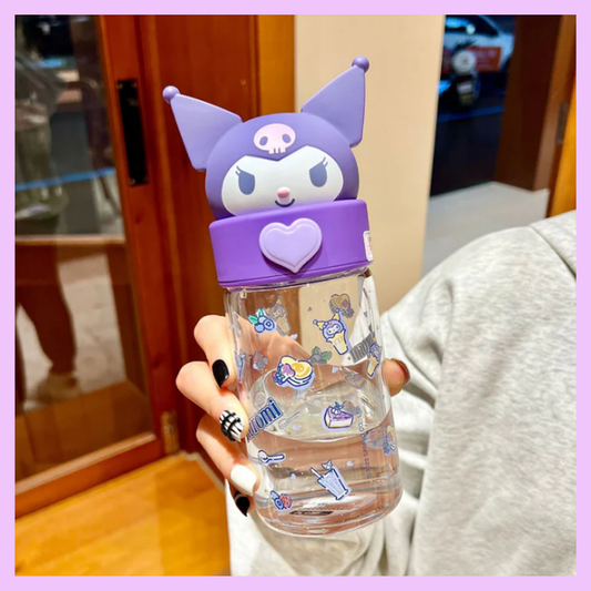 Luxury Glass Kuromi Bottle