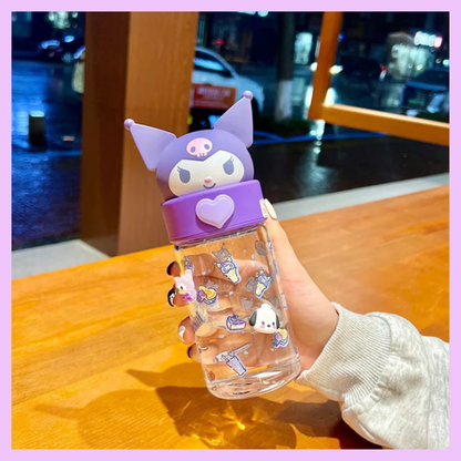 Luxury Glass Kuromi Bottle