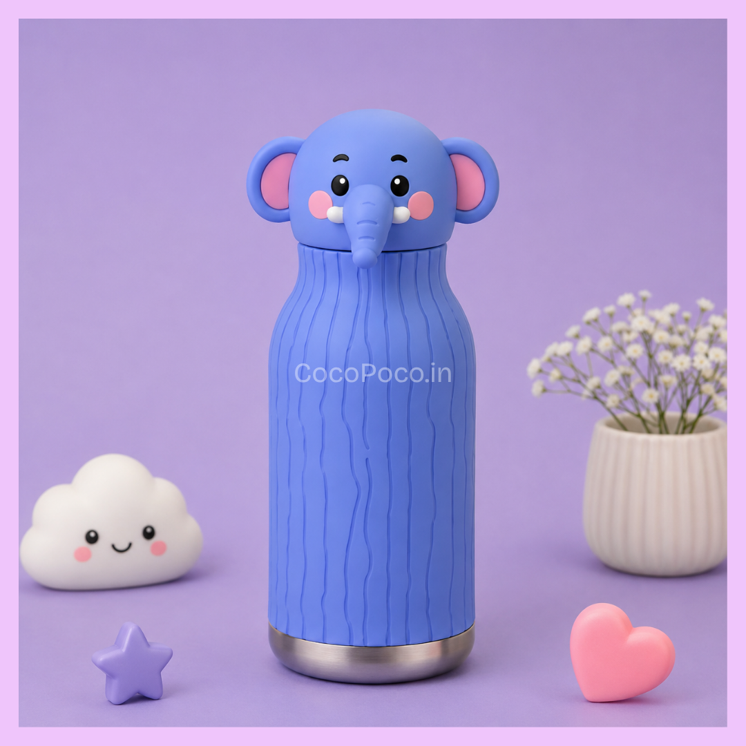 Viral Chicu Tom 3D Animal Insulated Stainless Steel Water Bottle (480ml)