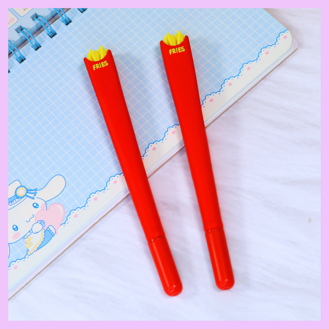 Food theme pen with French fries design