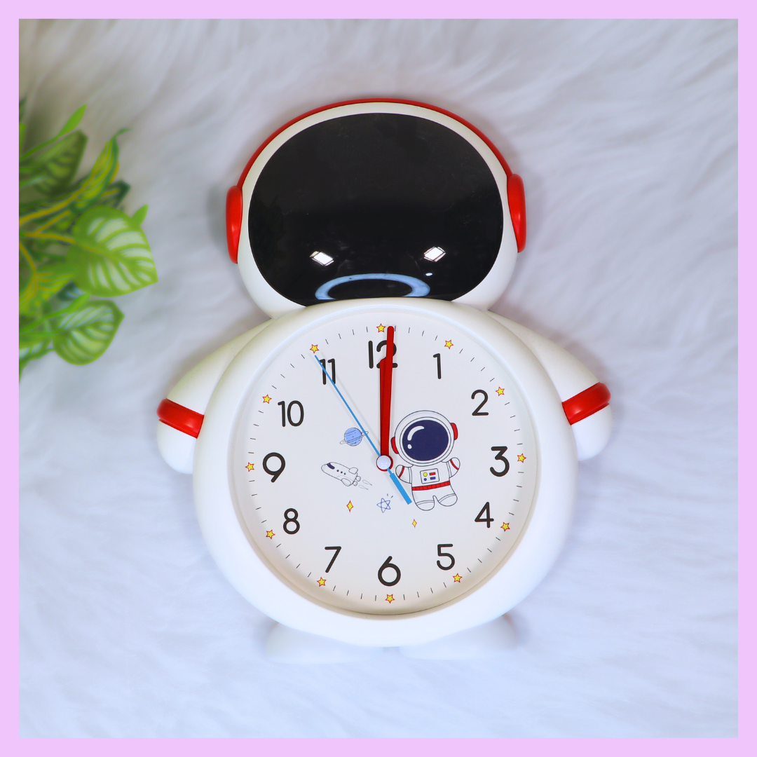 Astronaut wall clock alternate view