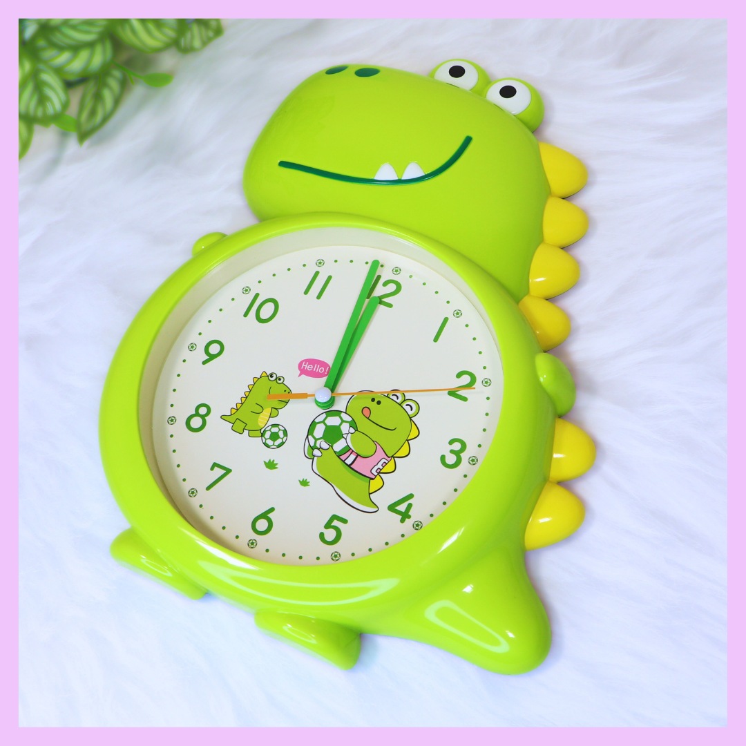 Dinosaur wall clock alternate view
