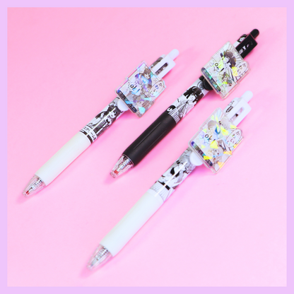 Anime pen design close-up