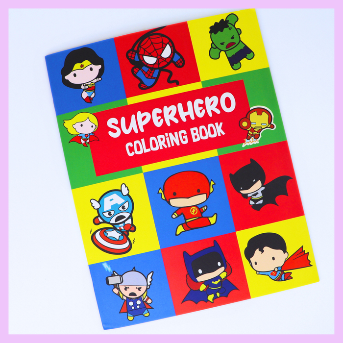 Superhero colouring book for kids