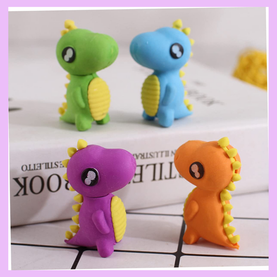 3D dinosaur eraser