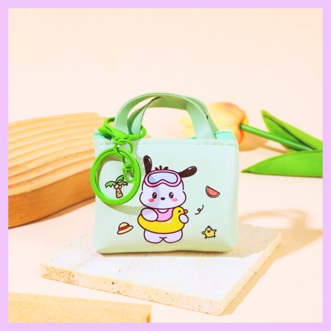Pochacco Sanrio purse keychain