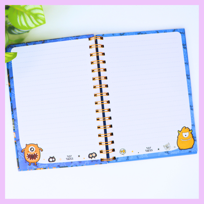 A5 spiral diary page detail