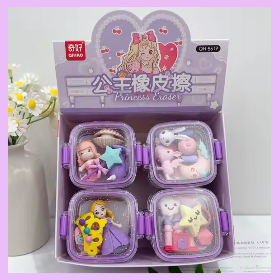 Princess-themed tiffin eraser