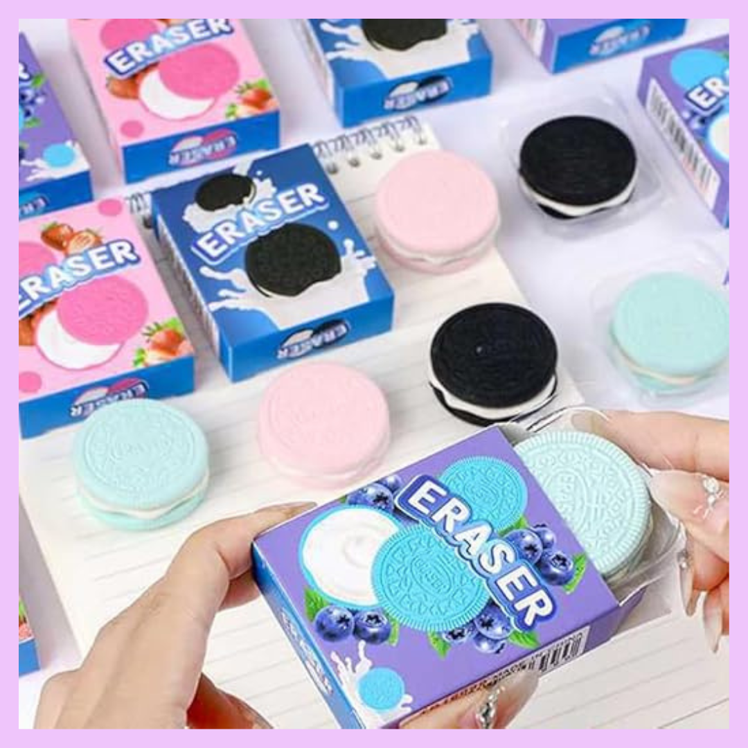 Oreo Erasers front view