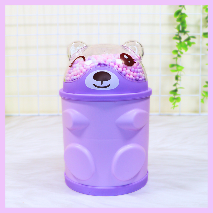 Purple bear piggy bank for kids