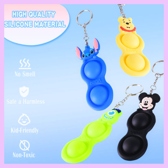 Silicone pop it key chain design
