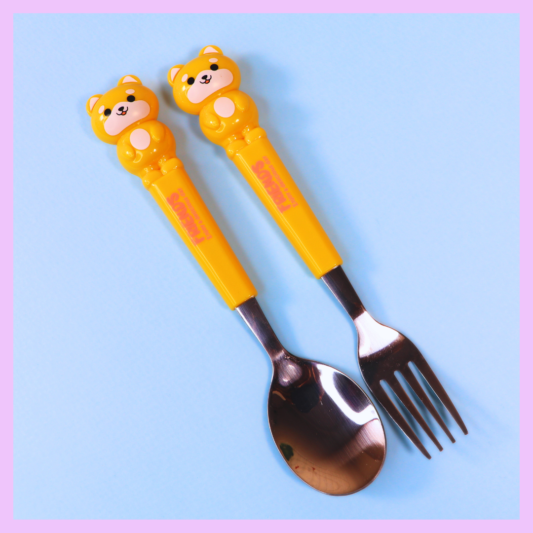 Kids cutlery set with bear design