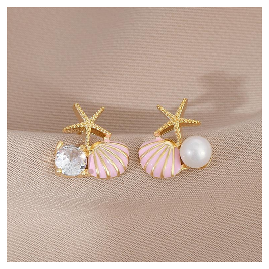 Seashell and star Stud Earing