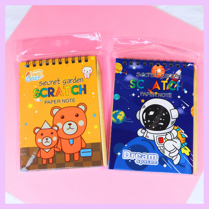Scratch pad activity book for creative play