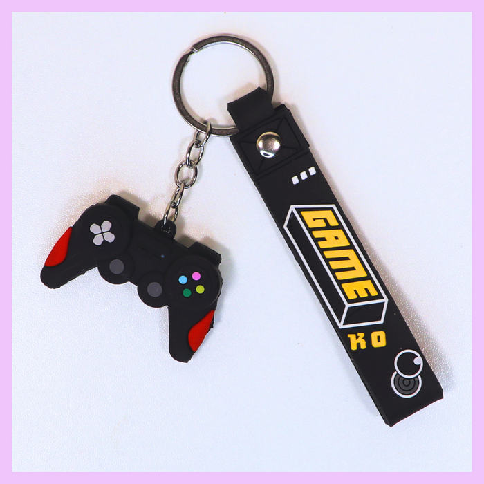 Black game themed keychain